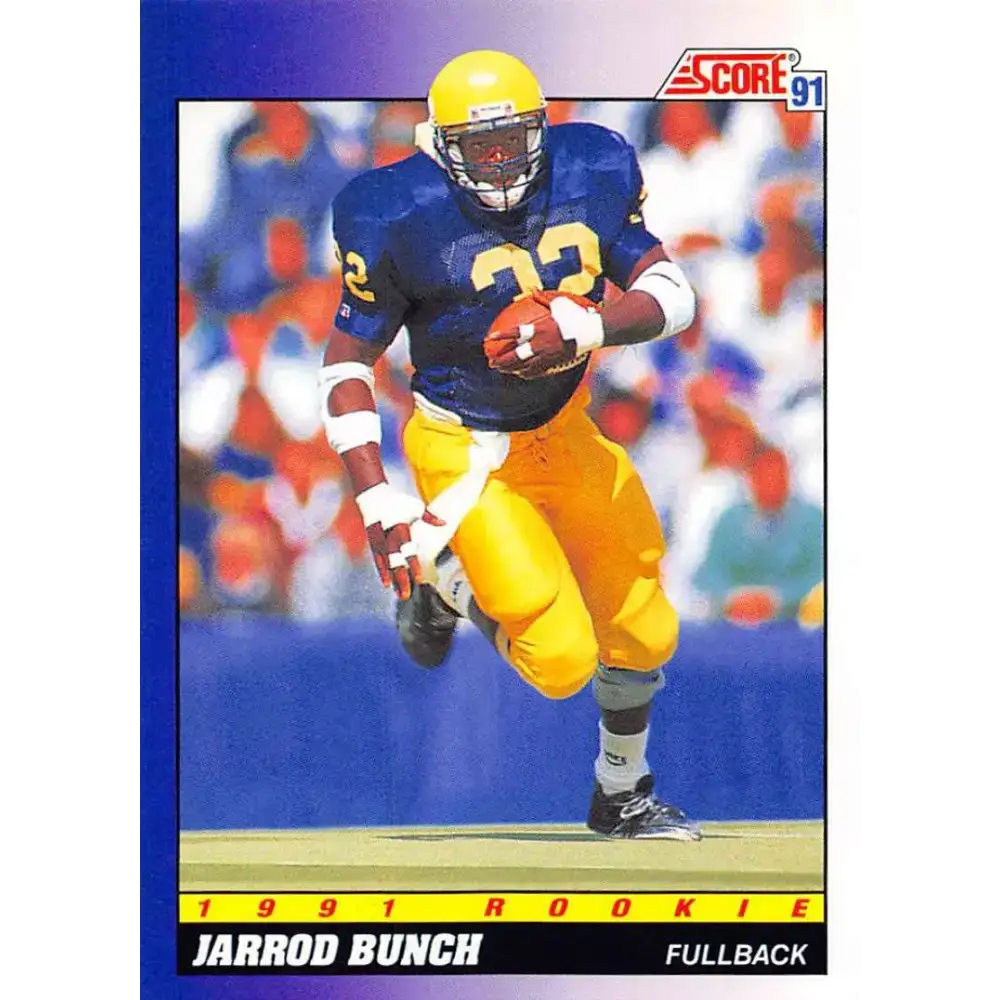 1991 Score #581 Jarrod Bunch EX Excellent RC Rookie Michigan Wolverines Football Card - Football Card Single