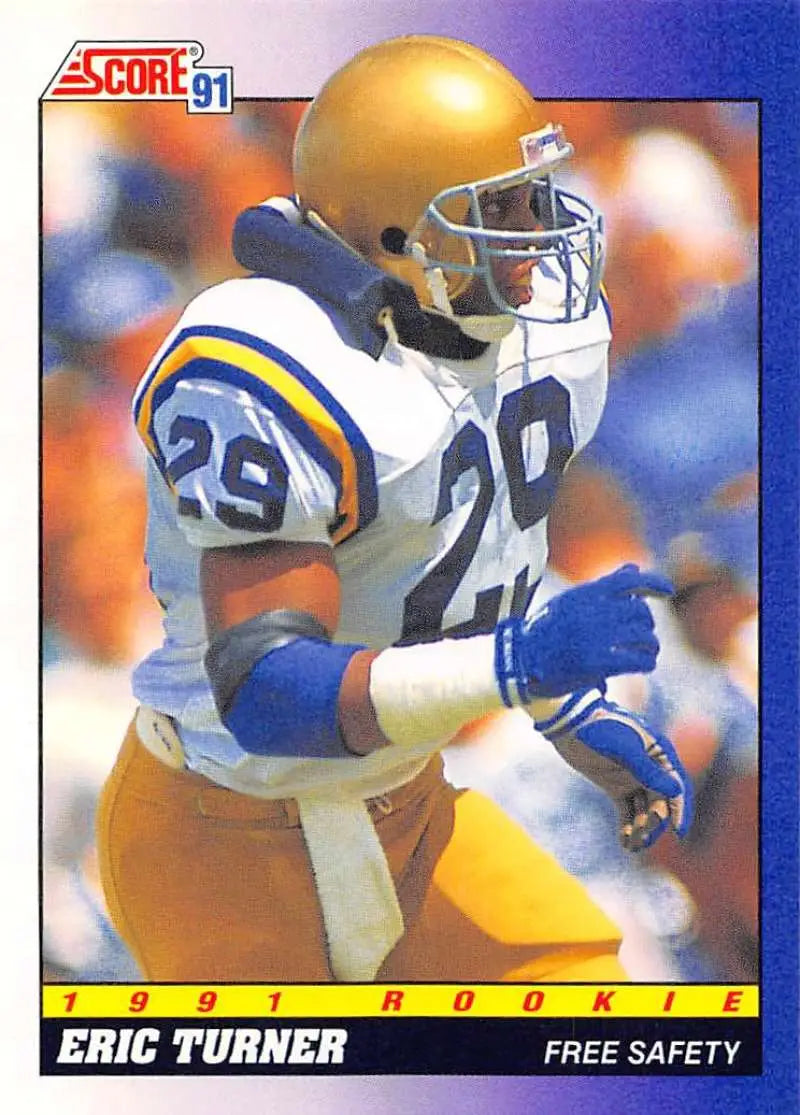 1991 Score #584 Eric Turner EX Excellent RC Rookie UCLA Bruins Football Card - Trading Cards