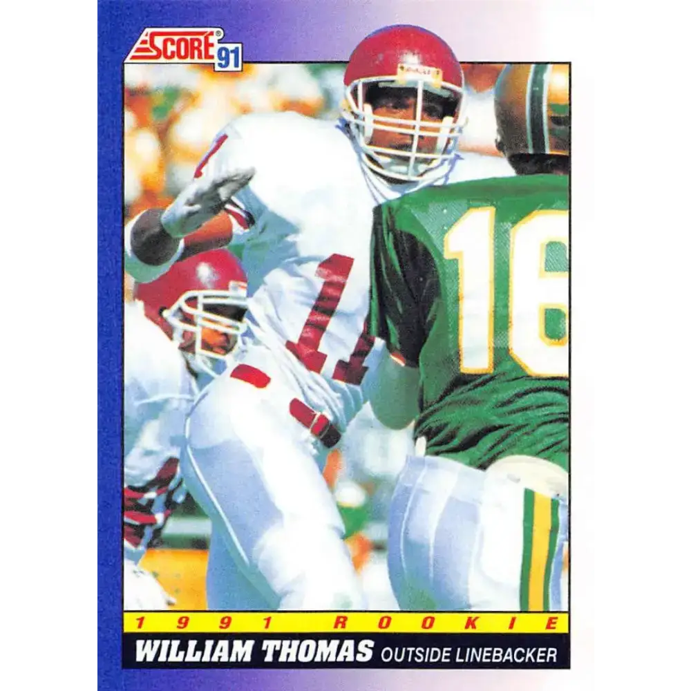 1991 Score #585 William Thomas EX Excellent RC Rookie Texas A&M Aggies Football Card - Football Card Single