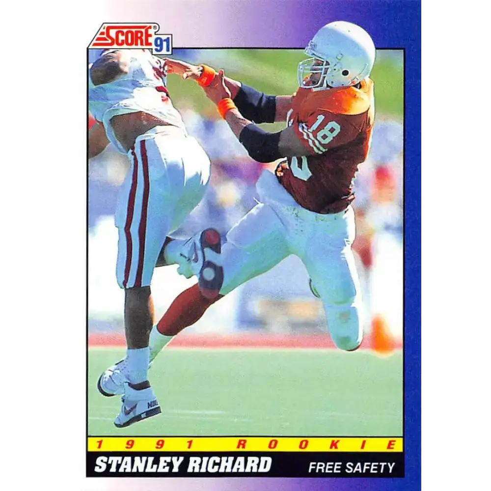 1991 Score #586 Stanley Richard EX Excellent RC Rookie Texas Longhorns Football Card - Football Card Single