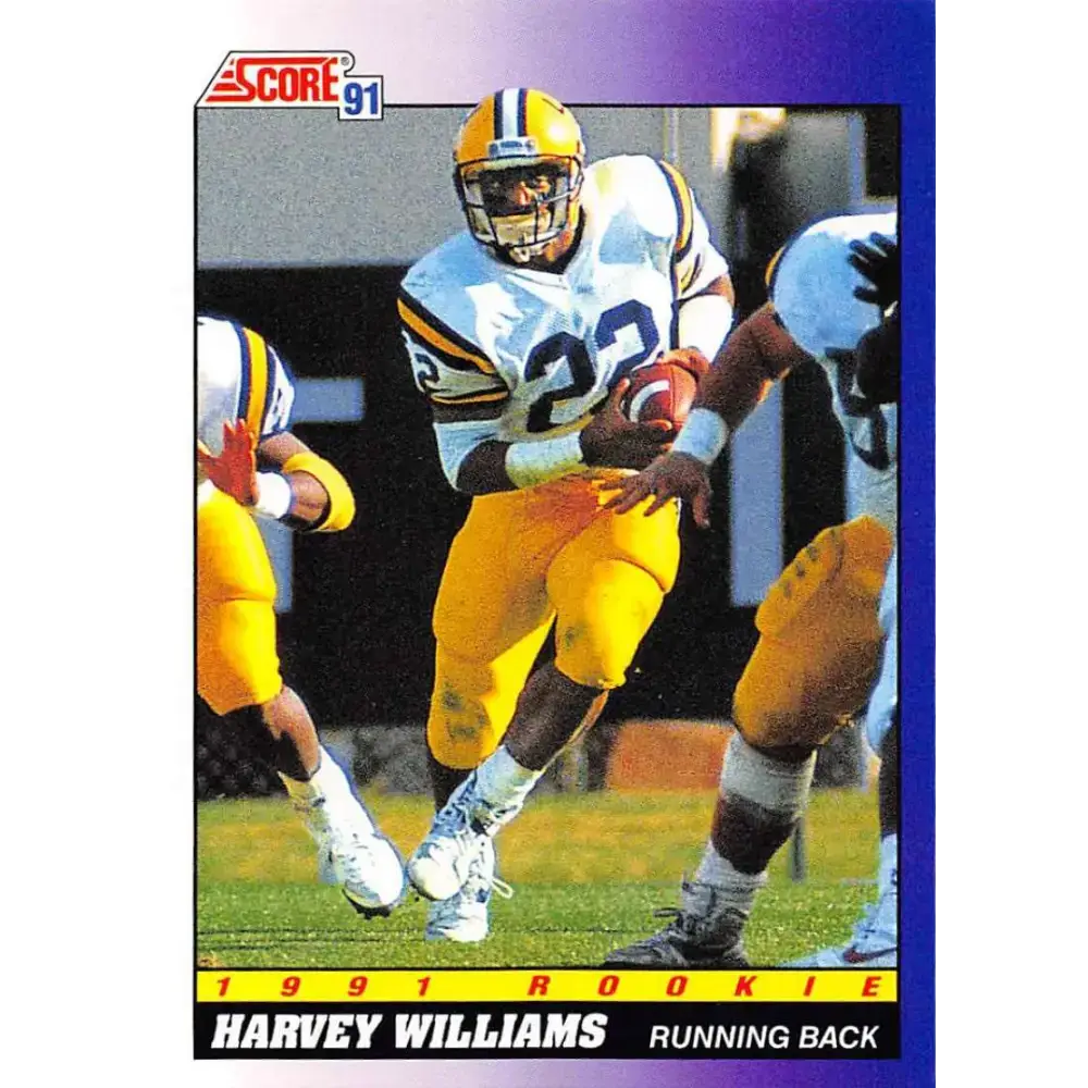 1991 Score #588 Harvey Williams EX Excellent RC Rookie LSU Tigers Football Card - Football Card Single
