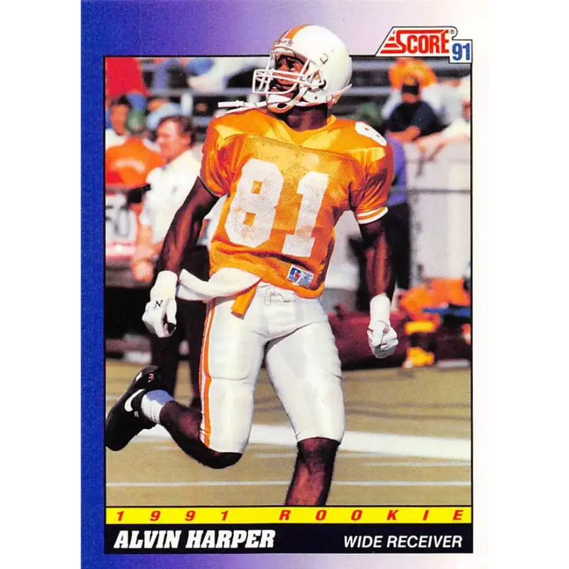 1991 Score #589 Alvin Harper EX Excellent RC Rookie Tennessee Volunteers Football Card - Football Card Single
