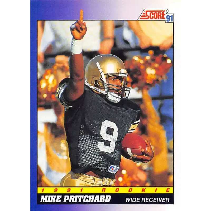 1991 Score #592 Mike Pritchard EX Excellent RC Rookie Colorado Buffaloes Football Card - Football Card Single