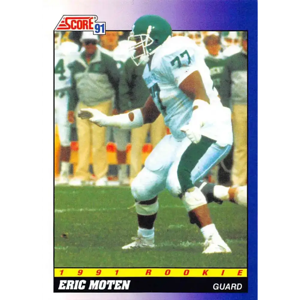 1991 Score #593 Eric Moten EX Excellent RC Rookie Michigan State Spartans Football Card - Football Card Single