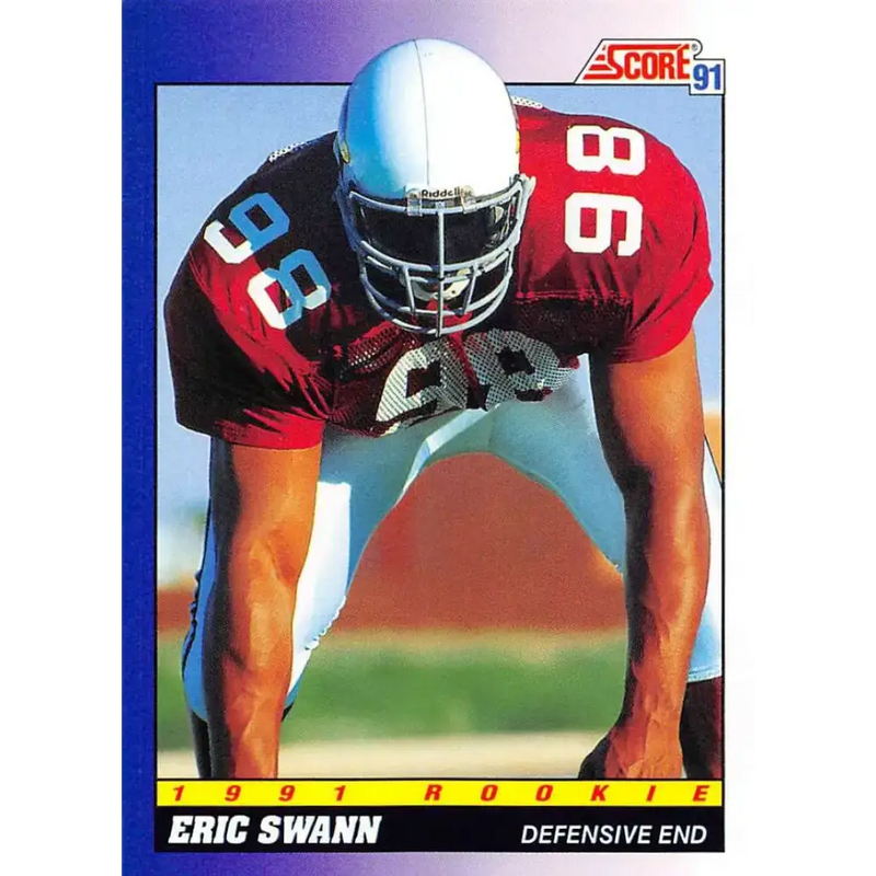 1991 Score #596 Eric Swann EX Excellent RC Rookie Phoenix Cardinals Football Card - Football Card Single