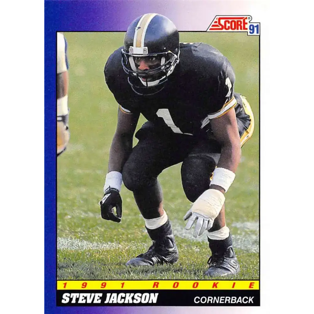 1991 Score #598 Steve Jackson EX Excellent RC Rookie Purdue Boilermakers Football Card - Football Card Single