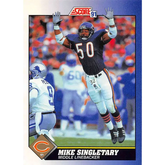 1991 Score #6 Mike Singletary EX Excellent Chicago Bears Football Card - Football Card Single