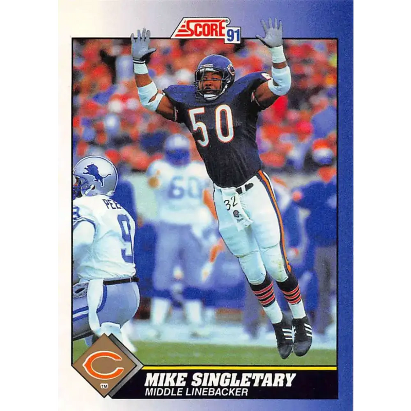 1991 Score #6 Mike Singletary EX Excellent Chicago Bears Football Card - Football Card Single