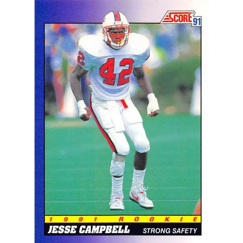 1991 Score #600 Jesse Campbell EX Excellent RC Rookie NC State Wolfpack Football Card - Football Card Single