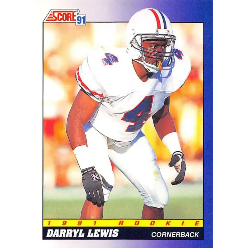 1991 Score #601 Darryll Lewis EX Excellent RC Rookie Arizona Wildcats Football Card - Football Card Single