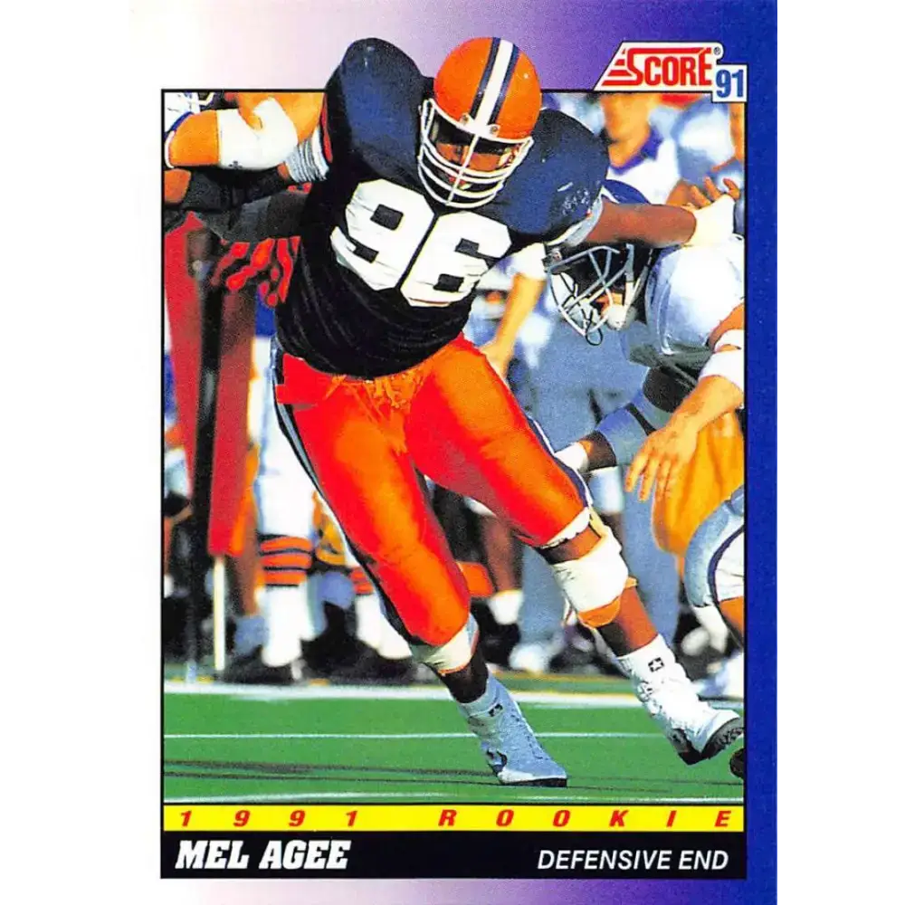 1991 Score #605 Mel Agee EX Excellent RC Rookie Illinois Fighting Illini Football Card - Football Card Single