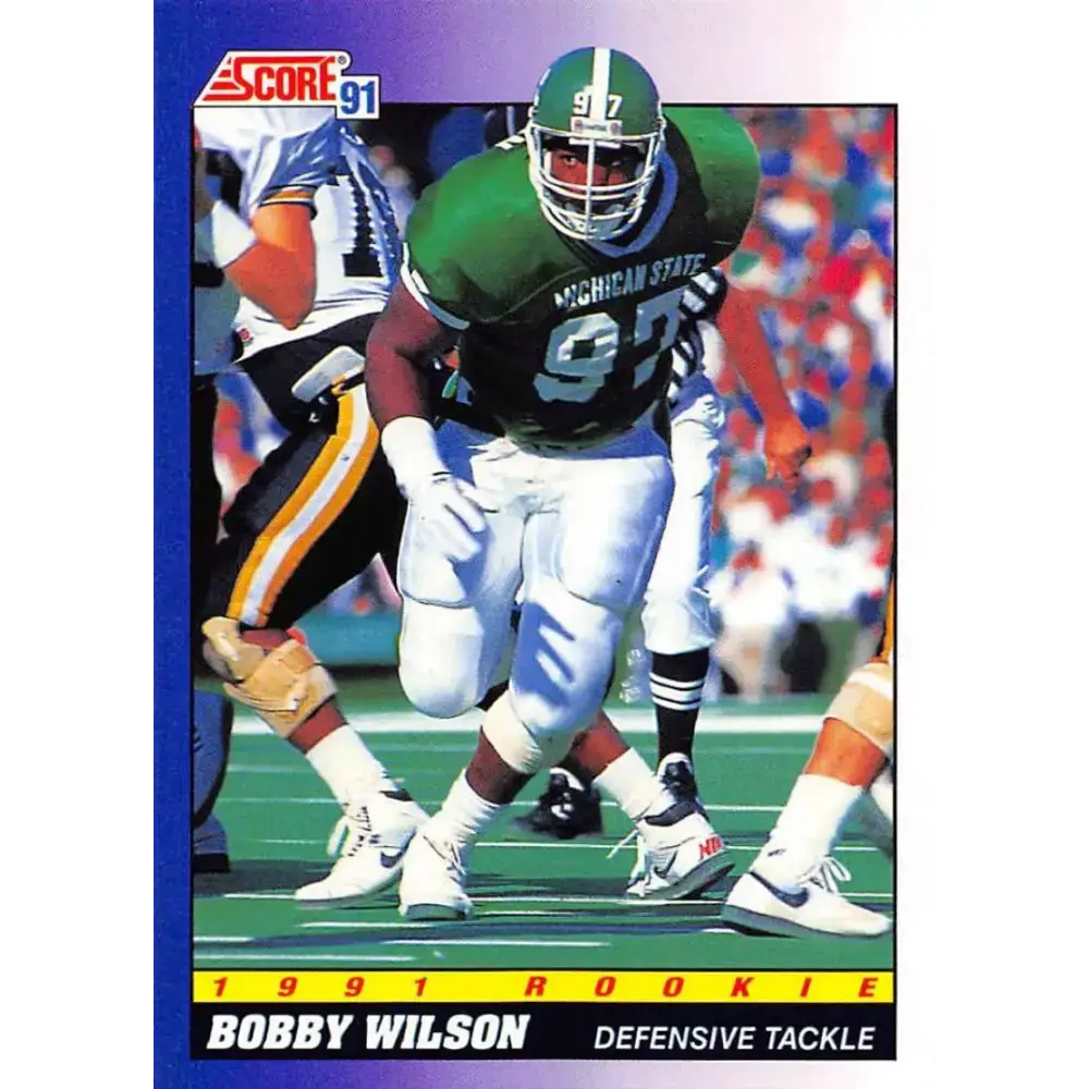 1991 Score #606 Bobby Wilson EX Excellent RC Rookie Michigan State Spartans Football Card - Football Card Single