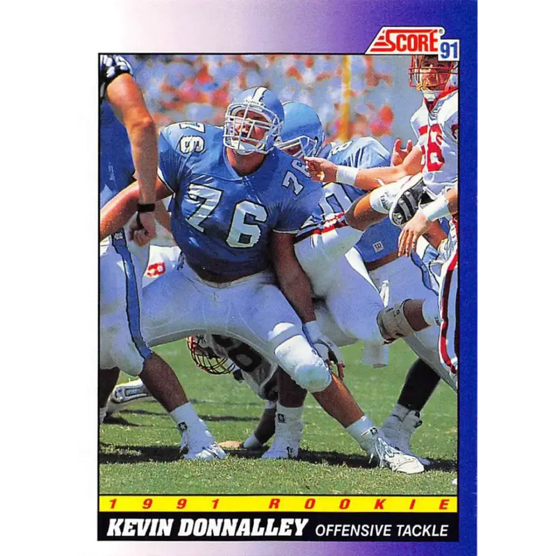 1991 Score #607 Kevin Donnalley EX Excellent RC Rookie North Carolina Tar Heels Football Card - Football Card Single