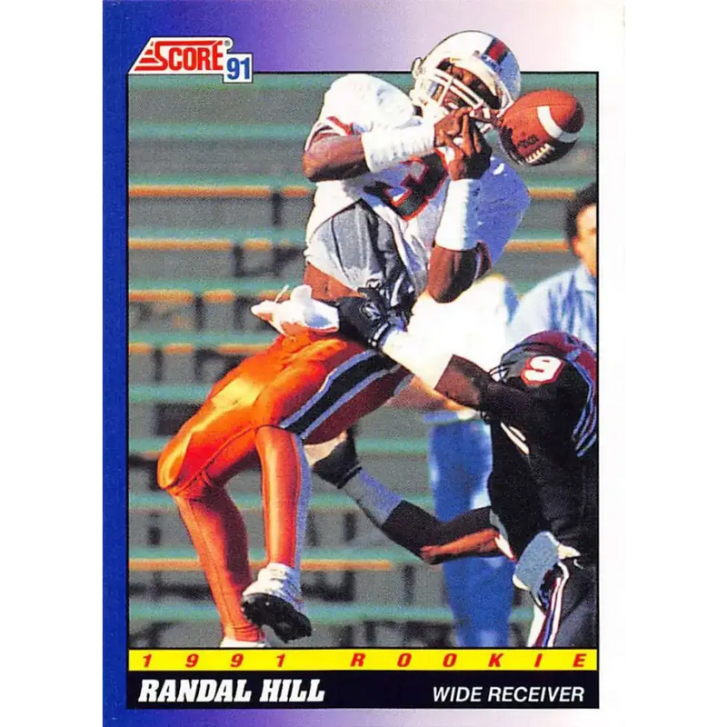 1991 Score #608 Randal Hill EX Excellent RC Rookie Miami Hurricanes Football Card - Football Card Single