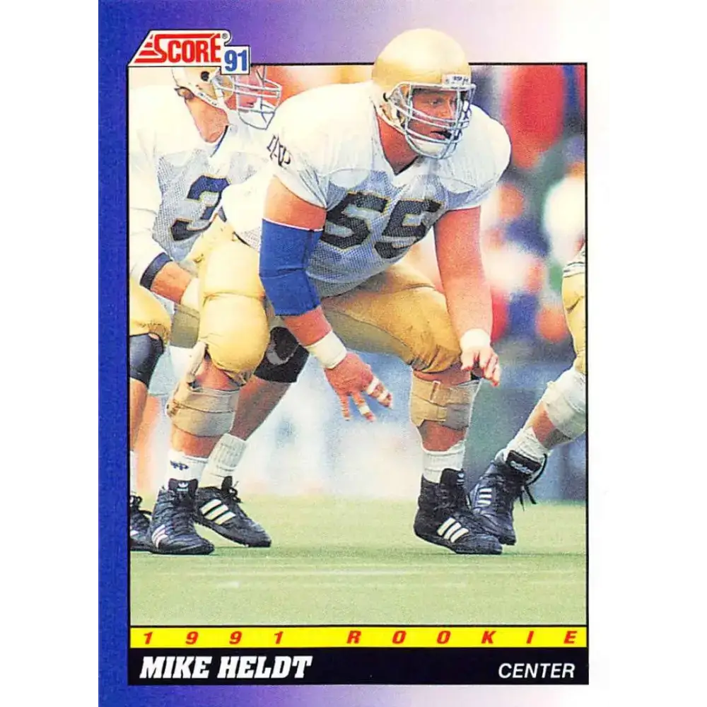 1991 Score #610 Mike Heldt EX Excellent RC Rookie Notre Dame Fighting Irish Football Card - Football Card Single