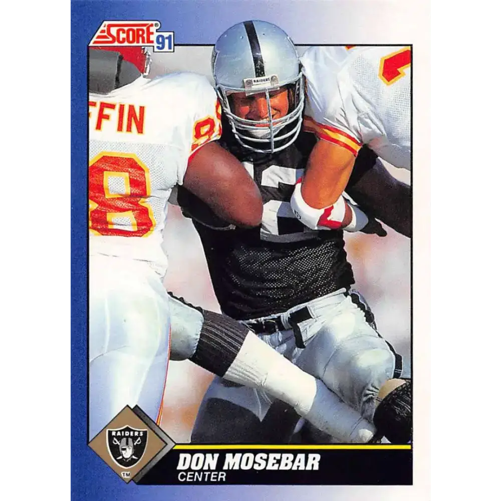 1991 Score #62 Don Mosebar EX Excellent Los Angeles Raiders Football Card - Football Card Single