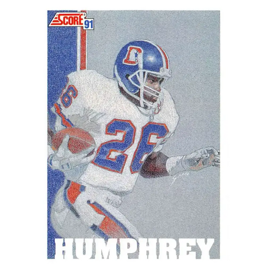 1991 Score #624 Bobby Humphrey EX Excellent Denver Broncos Football Card - Football Card Single