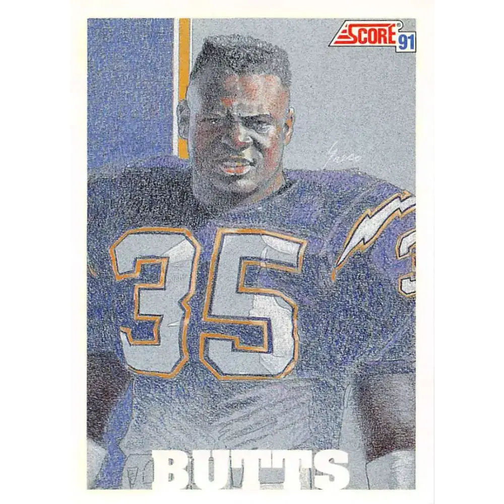 1991 Score #628 Marion Butts EX Excellent San Diego Chargers Football Card - Football Card Single