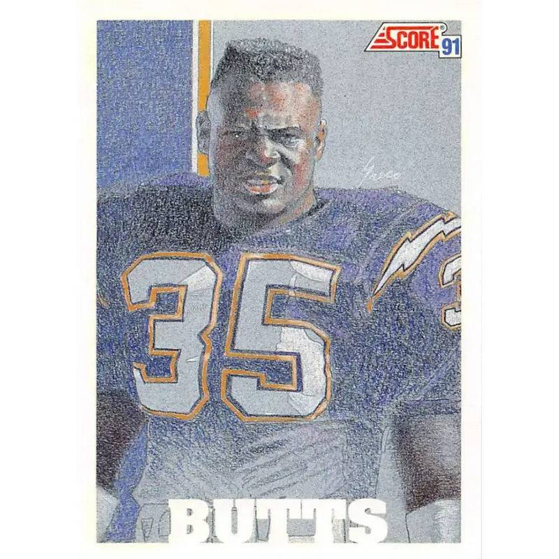 1991 Score #628 Marion Butts EX Excellent San Diego Chargers Football Card - Football Card Single