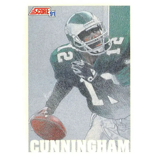 1991 Score #633 Randall Cunningham EX Excellent Philadelphia Eagles Football Card - Football Card Single