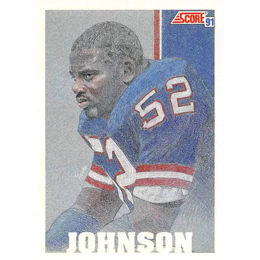 1991 Score #635 Pepper Johnson EX Excellent New York Giants Football Card - Football Card Single