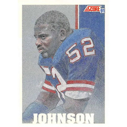 1991 Score #635 Pepper Johnson EX Excellent New York Giants Football Card - Football Card Single