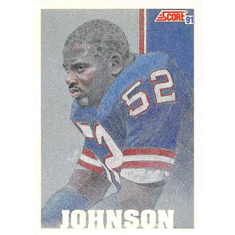 1991 Score #635 Pepper Johnson EX Excellent New York Giants Football Card - Football Card Single