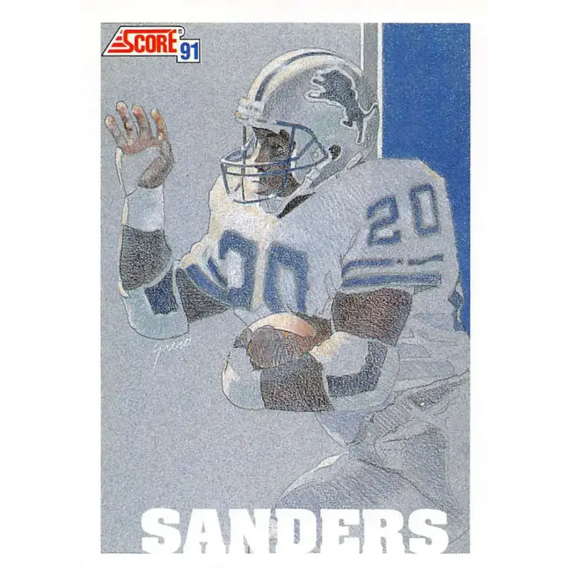 1991 Score #637 Barry Sanders EX Excellent Detroit Lions Football Card - Football Card Single