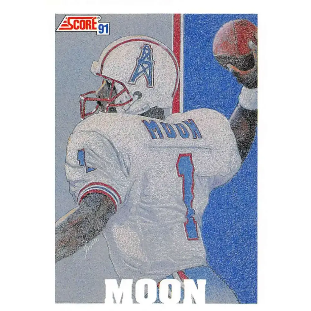 1991 Score #638 Warren Moon EX Excellent Houston Oilers Football Card - Football Card Single