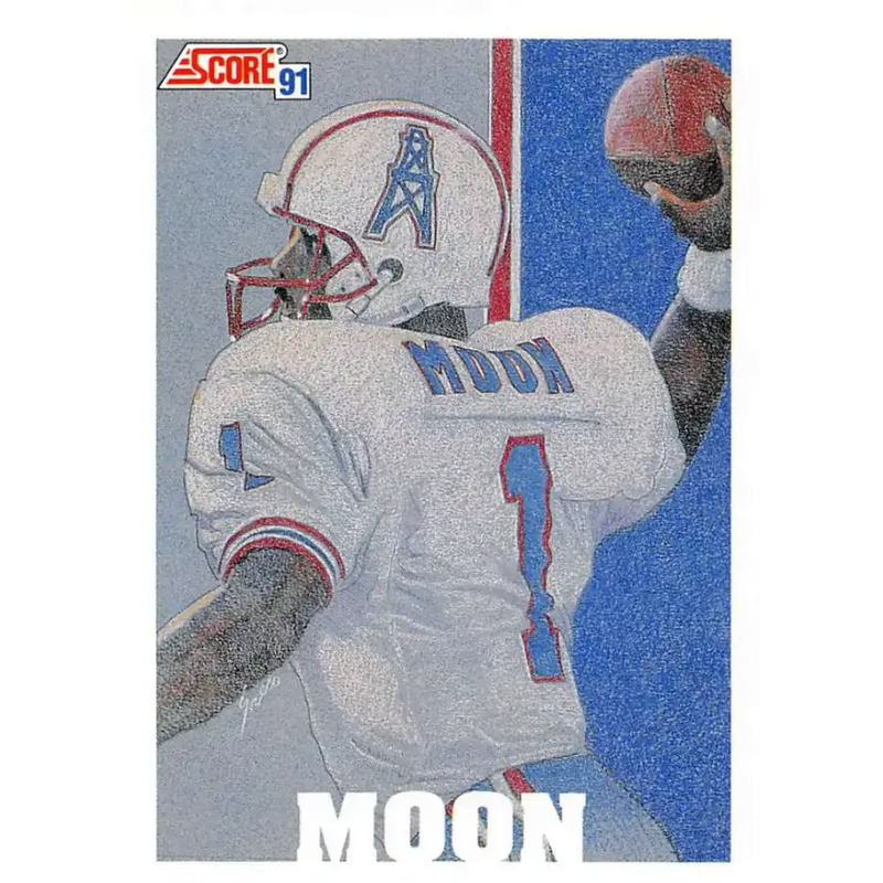 1991 Score #638 Warren Moon EX Excellent Houston Oilers Football Card - Football Card Single