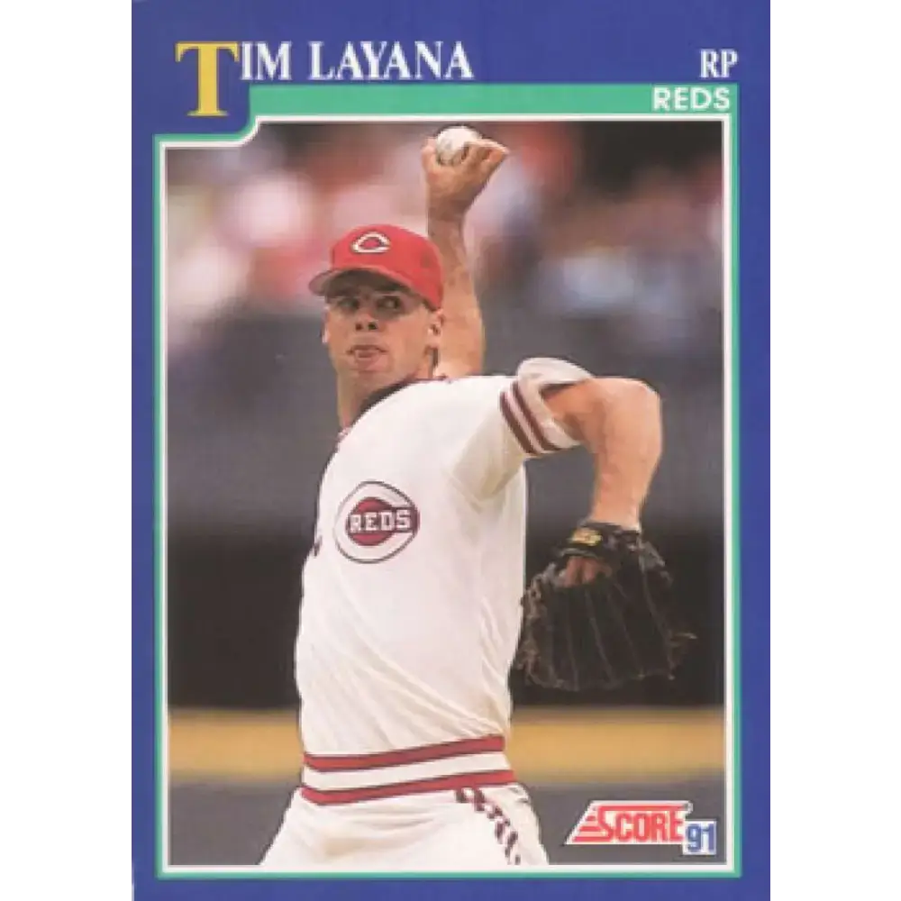 1991 Score #64 Tim Layana NM-MT Cincinnati Reds Baseball Card - Baseball Card Single