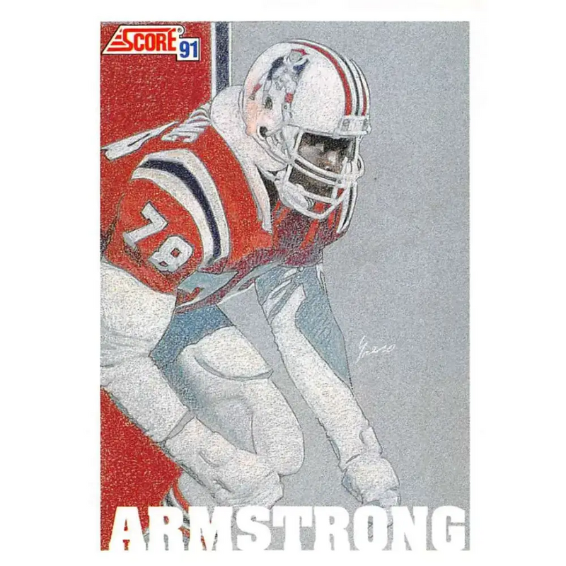 1991 Score #640 Bruce Armstrong EX Excellent New England Patriots Football Card - Football Card Single