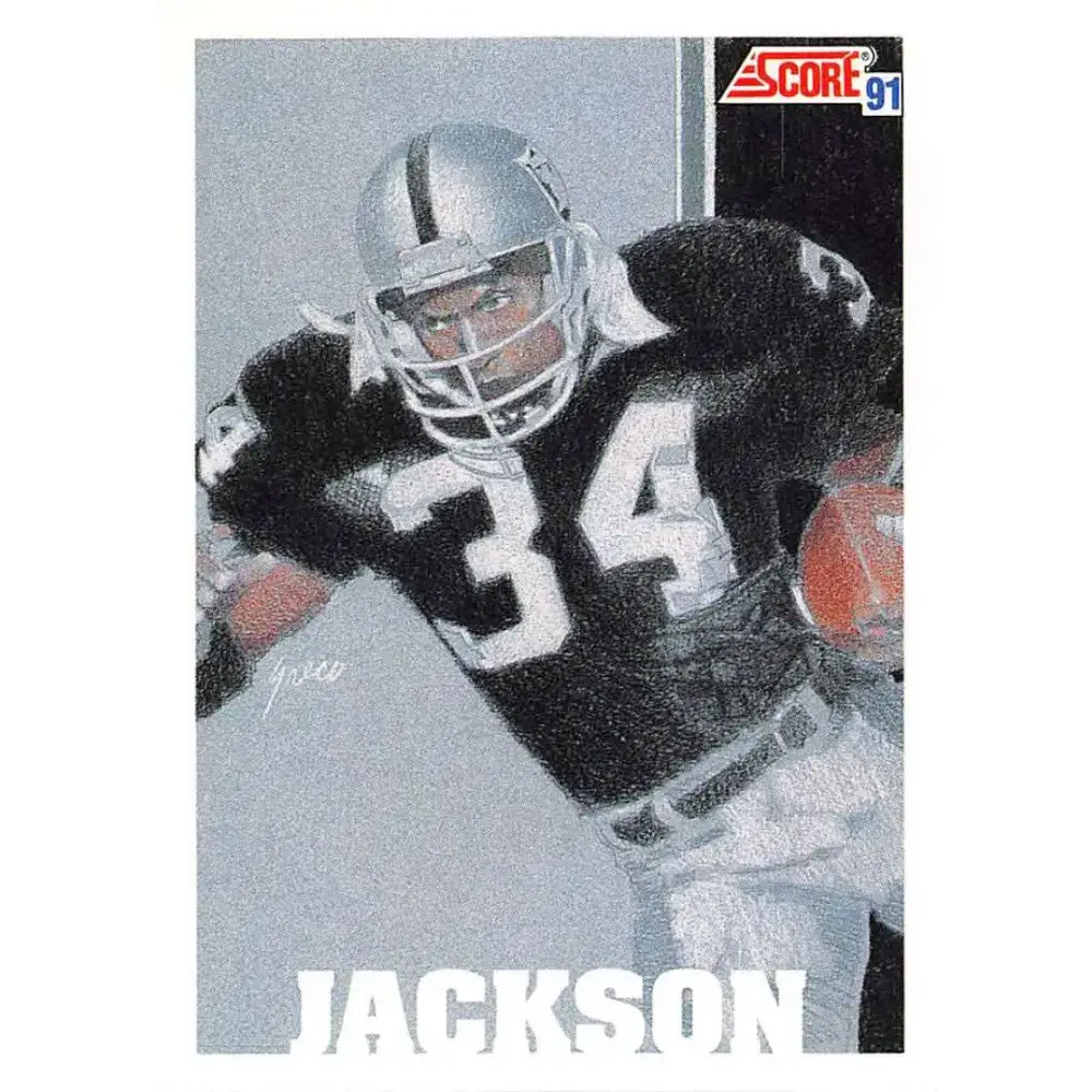 1991 Score #641 Bo Jackson EX Excellent Los Angeles Raiders Football Card
