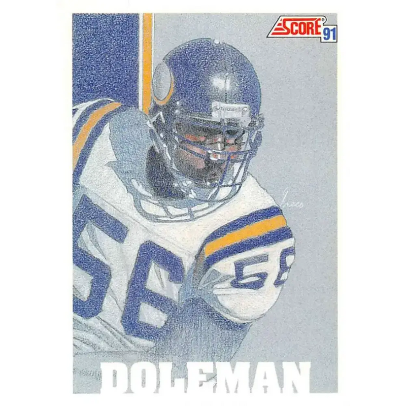 1991 Score #647 Chris Doleman EX Excellent Minnesota Vikings Football Card - Football Card Single