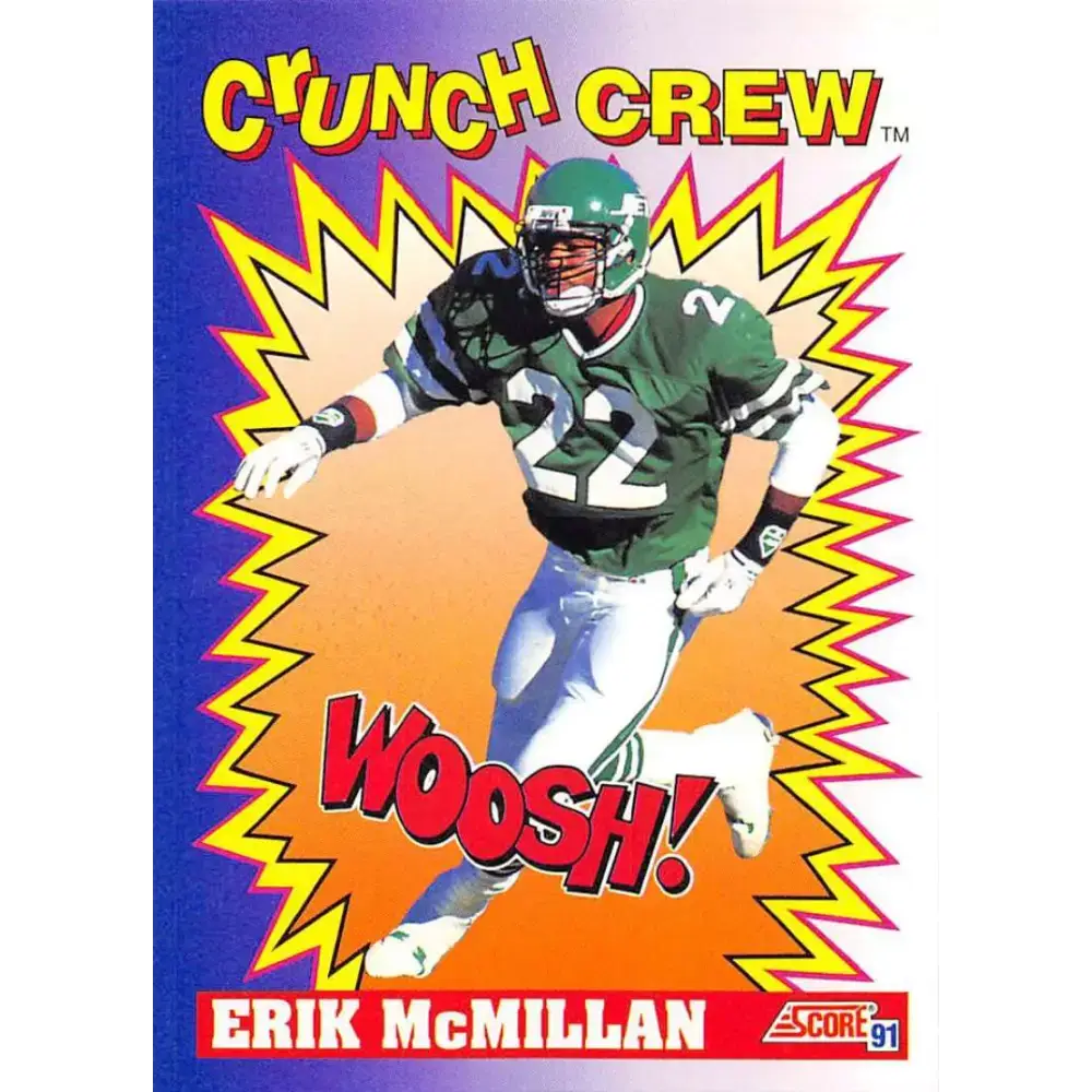 1991 Score #649 Erik McMillan EX Excellent New York Jets Football Card - Football Card Single