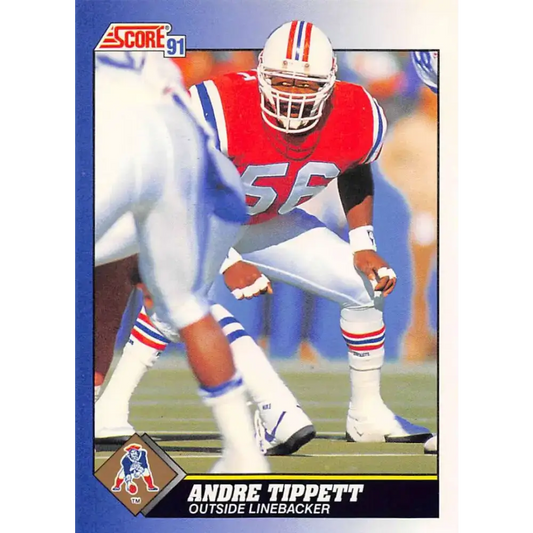 1991 Score #65 Andre Tippett EX Excellent New England Patriots Football Card - Football Card Single