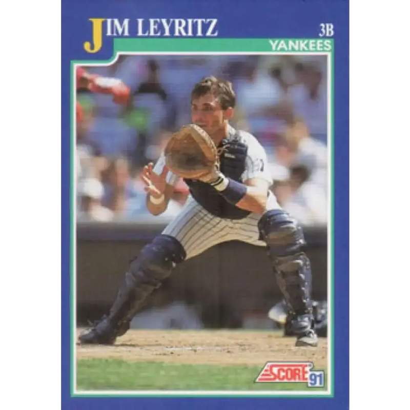 1991 Score #65 Jim Leyritz NM-MT New York Yankees Baseball Card - Baseball Card Single