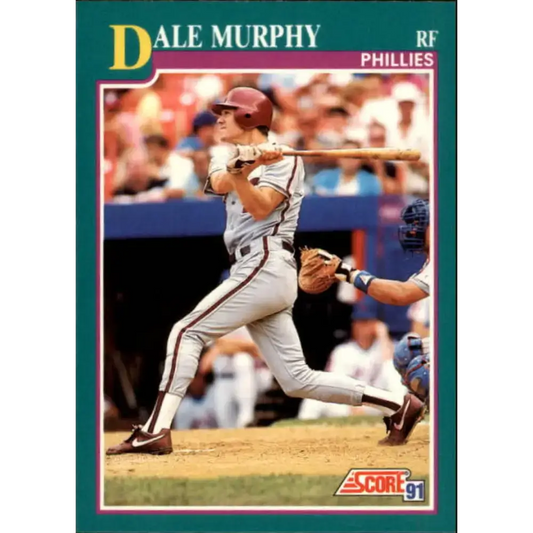 1991 Score #650 Dale Murphy NM-MT Philadelphia Phillies Baseball Card - Baseball Card Single