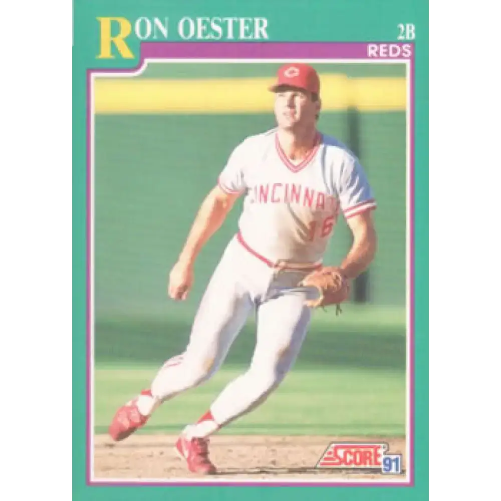 1991 Score #651 Ron Oester NM-MT Cincinnati Reds Baseball Card - Baseball Card Single
