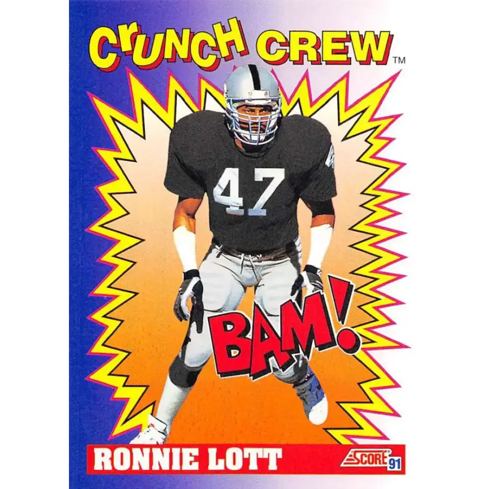 1991 Score #651 Ronnie Lott EX Excellent Los Angeles Raiders Football Card - Football Card Single