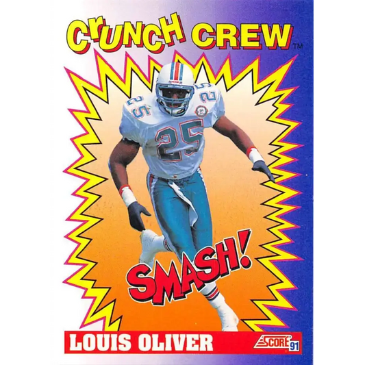 1991 Score #652 Louis Oliver EX Excellent Miami Dolphins Football Card
