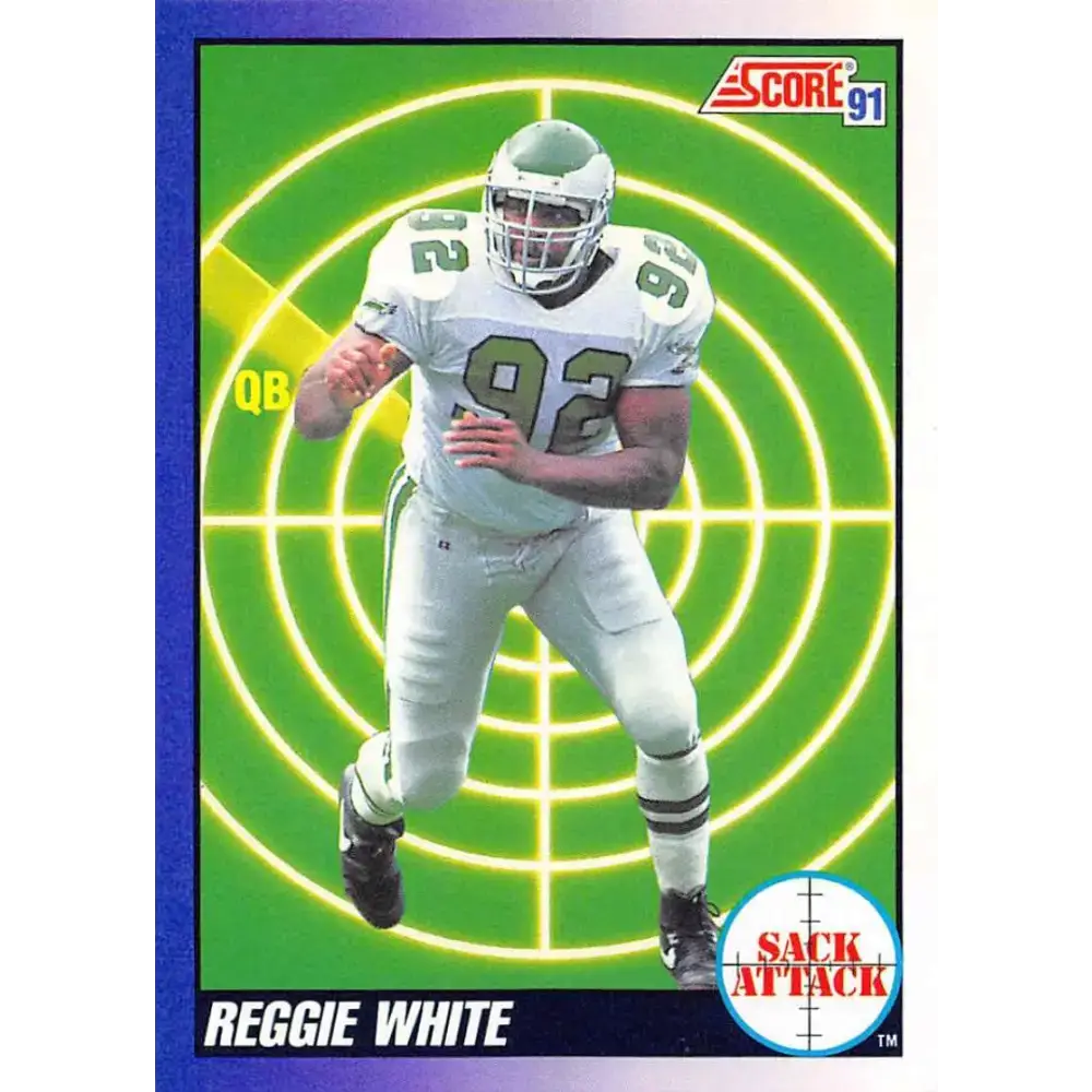 1991 Score #655 Reggie White EX Excellent Philadelphia Eagles Football Card