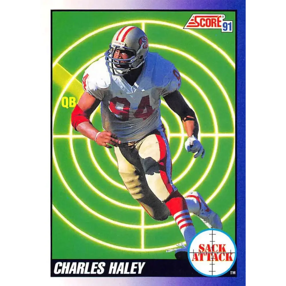 1991 Score #656 Charles Haley EX Excellent San Francisco 49ers Football Card - Football Card Single