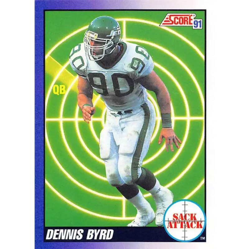 1991 Score #659 Dennis Byrd EX Excellent New York Jets Football Card - Football Card Single