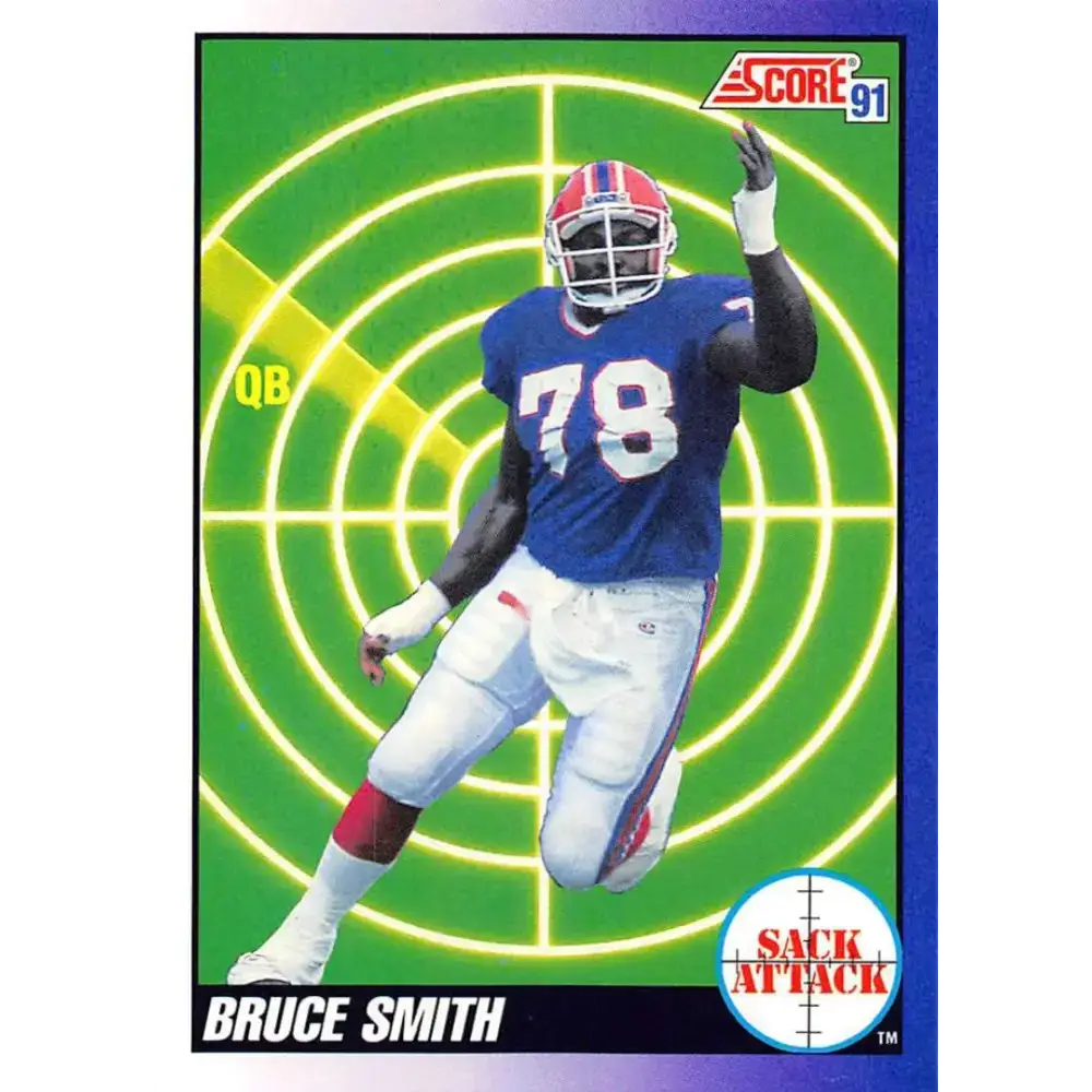 1991 Score #660 Bruce Smith EX Excellent Buffalo Bills Football Card - Football Card Single
