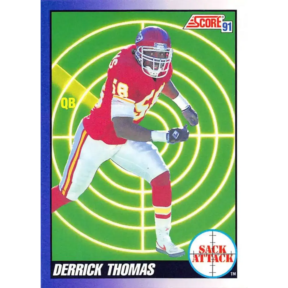 1991 Score #661 Derrick Thomas EX Excellent Kansas City Chiefs Football Card - Football Card Single