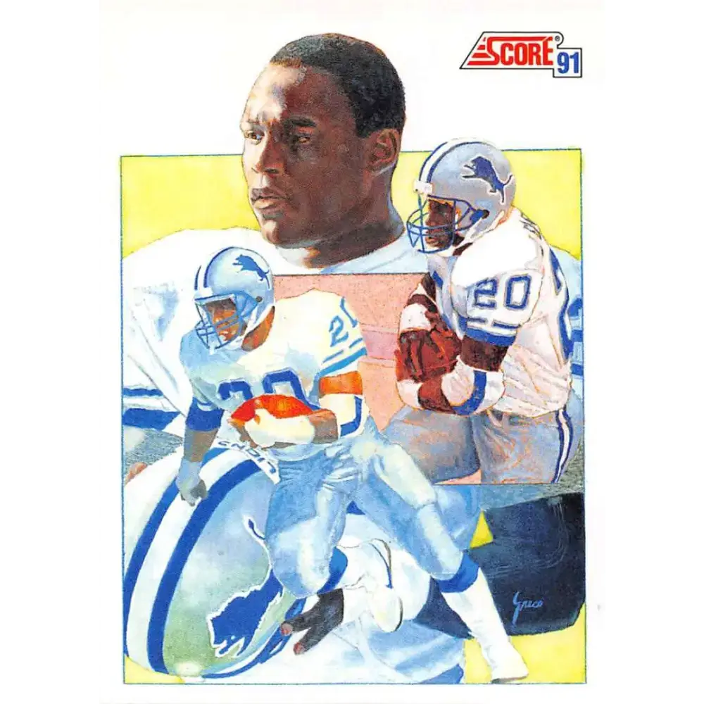1991 Score #663 Barry Sanders EX Excellent Detroit Lions Football Card - Football Card Single
