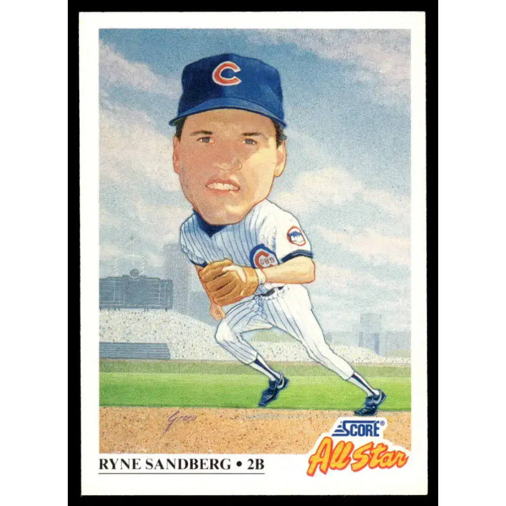 1991 Score #665 Ryne Sandberg EX Chicago Cubs Baseball Card - Baseball Card Single