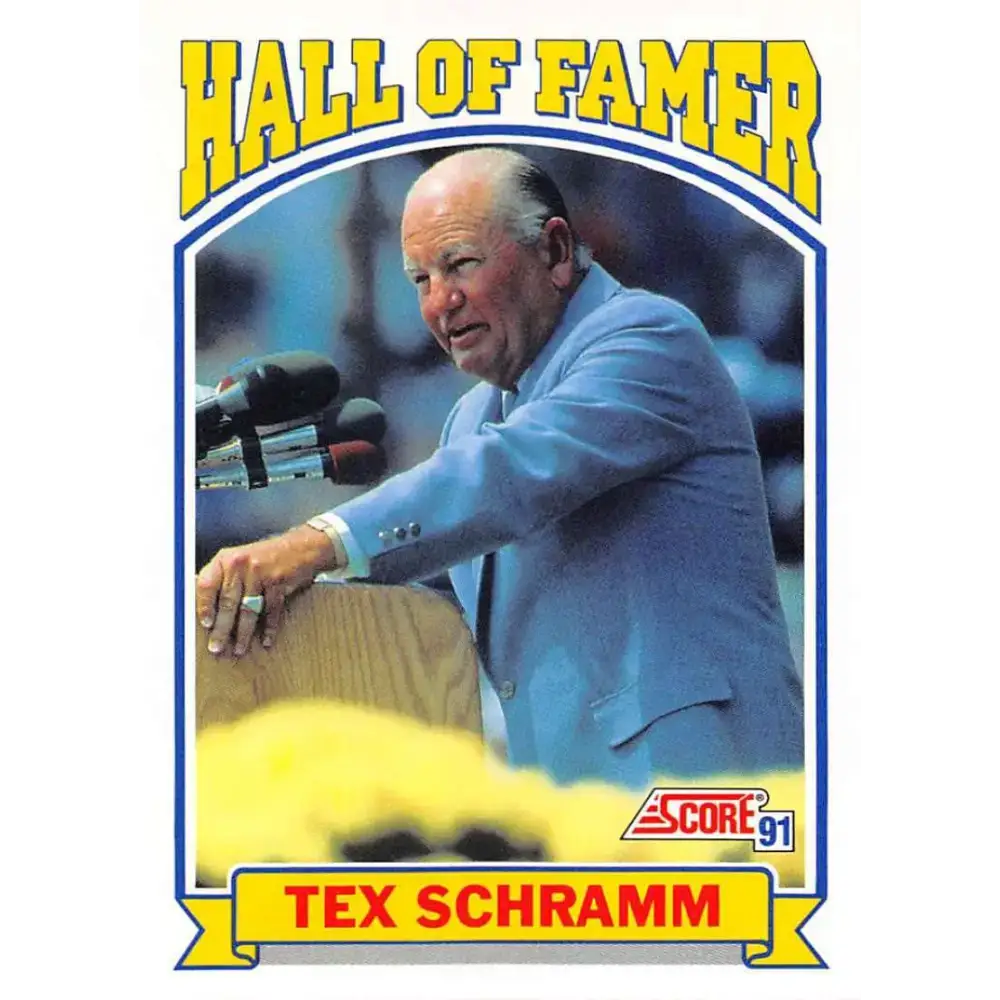 1991 Score #673 Tex Schramm EX Excellent Dallas Cowboys Football Card - Football Card Single