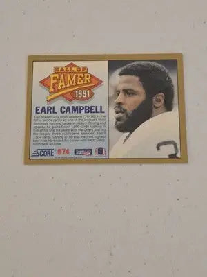 1991 Score #674 Earl Campbell - Football Card Single